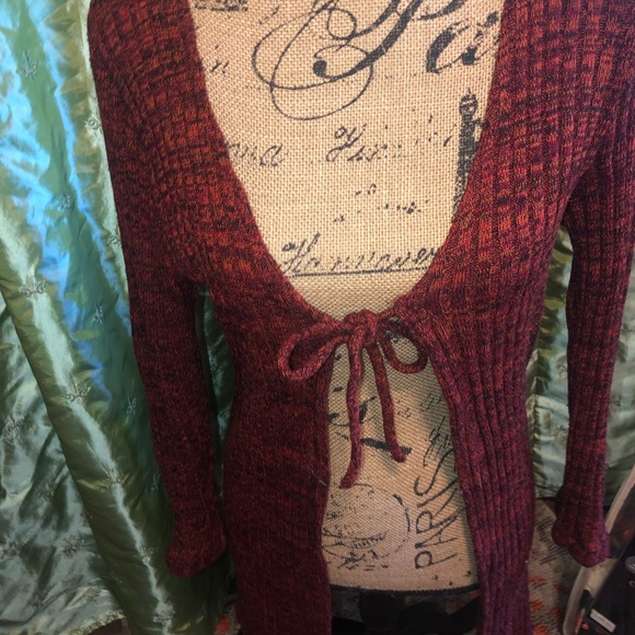 Tie in front long  sleeve cardigan 💕 - Picture 2 of 4